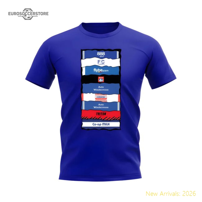 Authentic Birmingham Sponsor History T-shirt (royal Blue) - Premium
