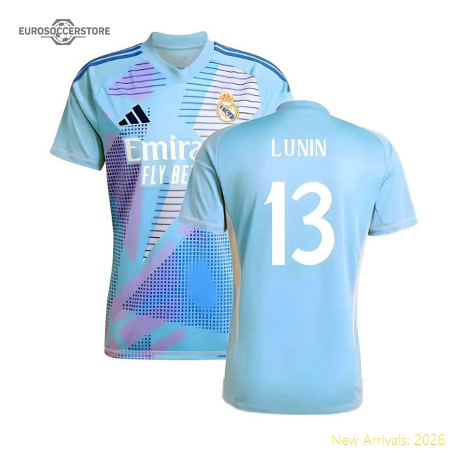 2024-2025 Real Madrid Home Goalkeeper Shirt (blue) (lunin 13)