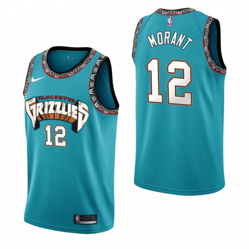Memphis Memphis Grizzlies #12 Ja Morant 1988-89 Retro Hardwood Classics Stitched NBA Jersey Mens