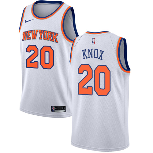 White Nike York Knicks #20 Knicks Jersey - Performance Fabric