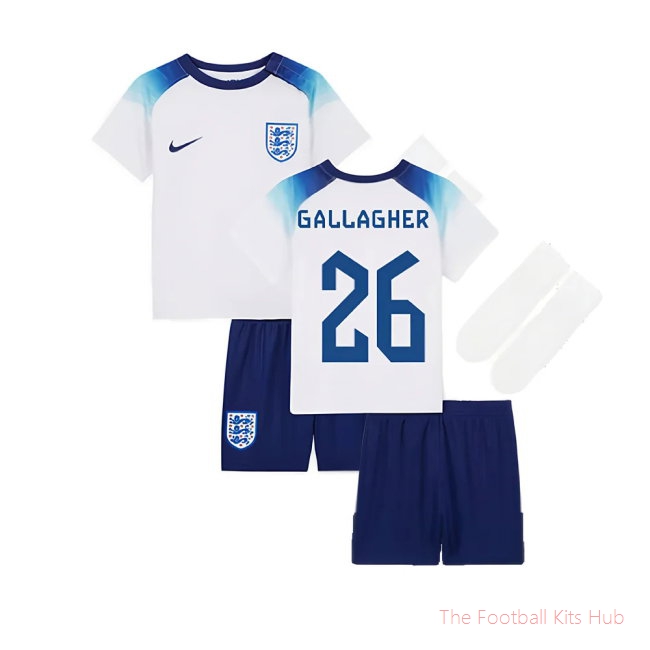 2022-2023 England Home Little Boys Mini Kit (Gallagher 26)