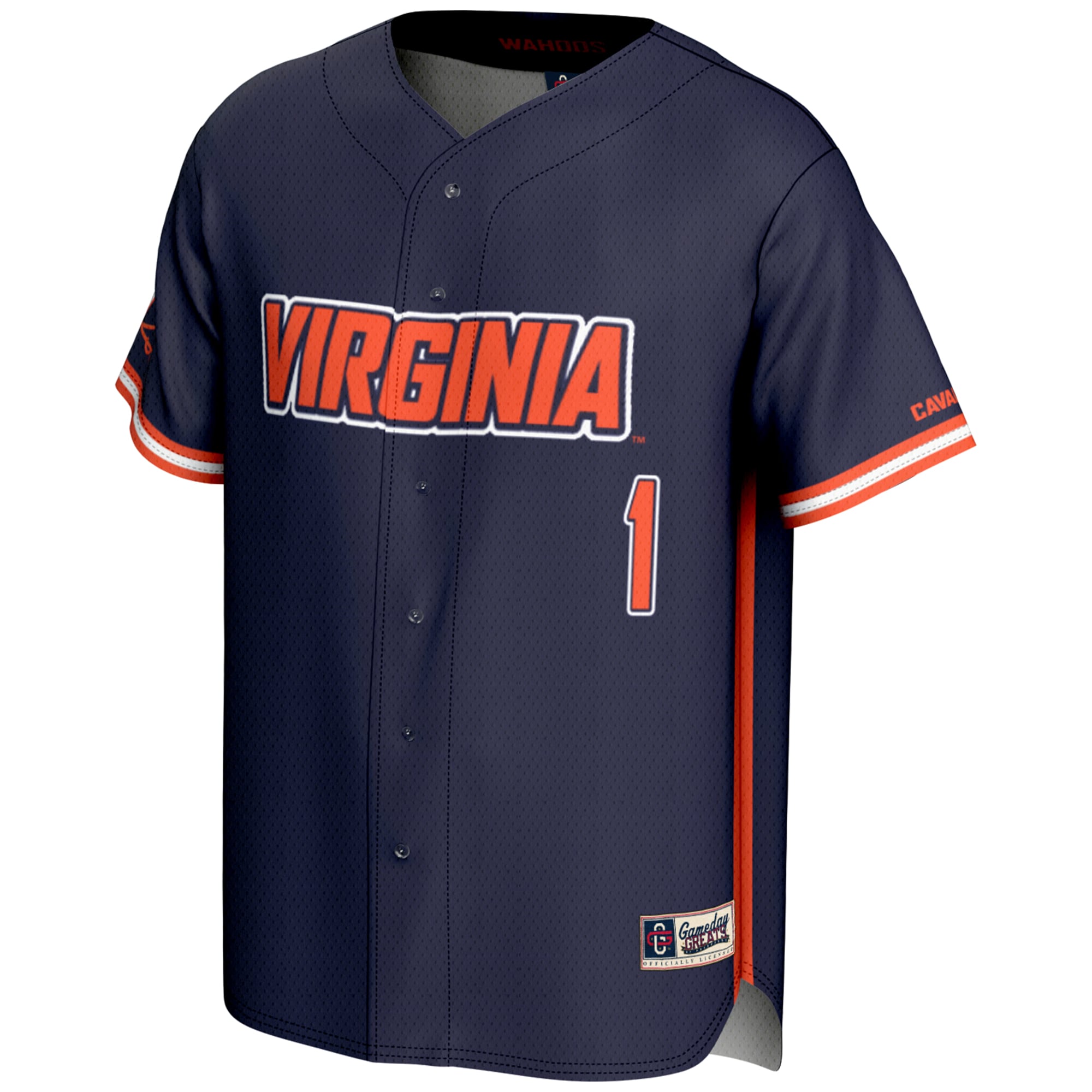 [NJP] Virginia Cavaliers GameDay Greats Lightweight Baseball Jersey - Navy
