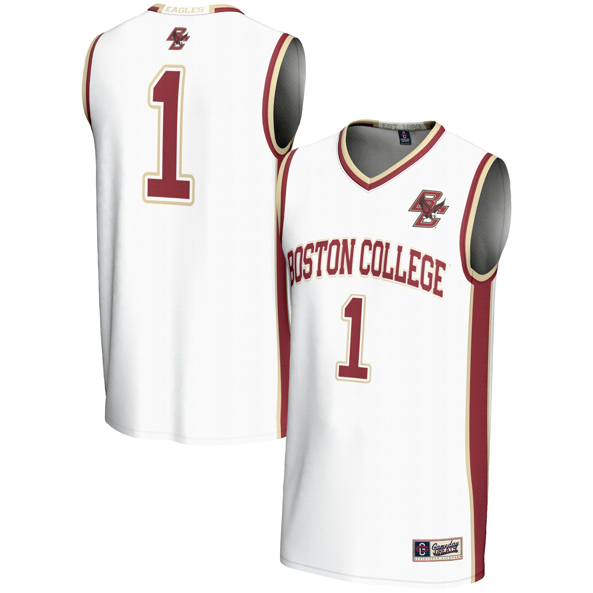 [NJP] Boston College Eagles GameDay Greats Youth Lightweight Basketball Jersey - White