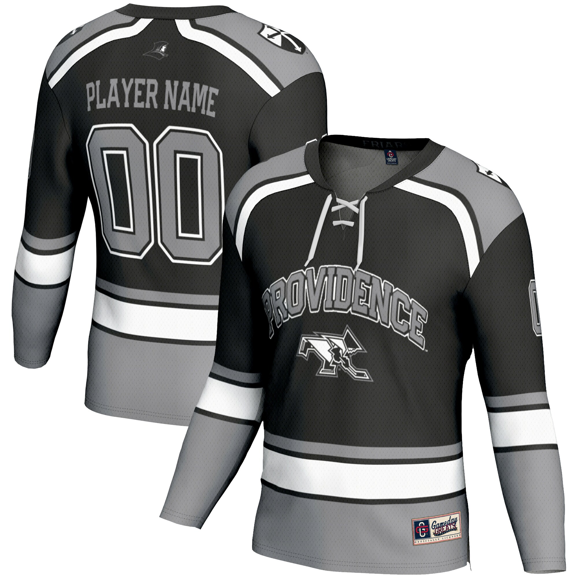 [DDG] Providence Friars GameDay Greats Unisex NIL Pick-A-Player Women's Ice Hockey Jersey - Black