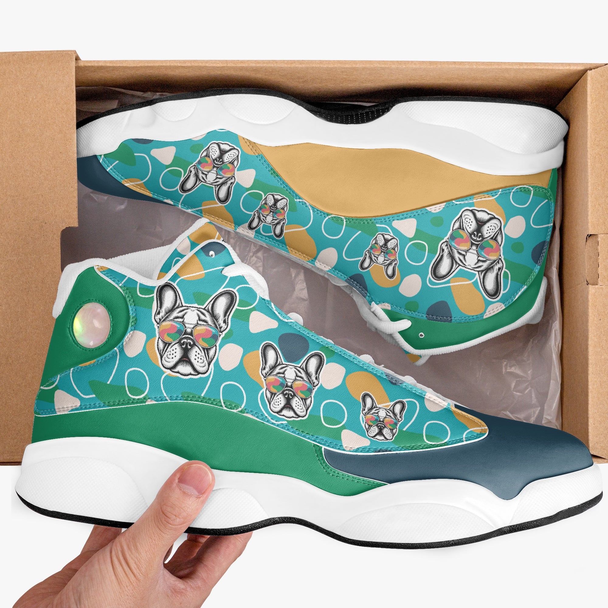 French Bulldog Lover Clementine Basketball Sneakers Daily Walking Shoes