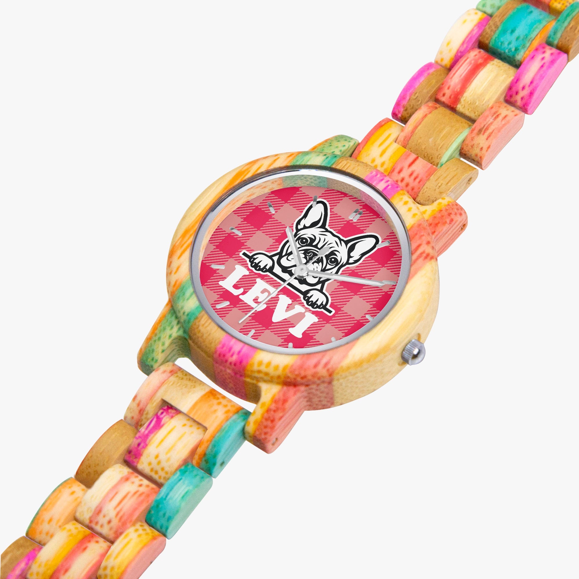 Casper - Personalized Stylish Wooden Watch for Frenchie Lovers