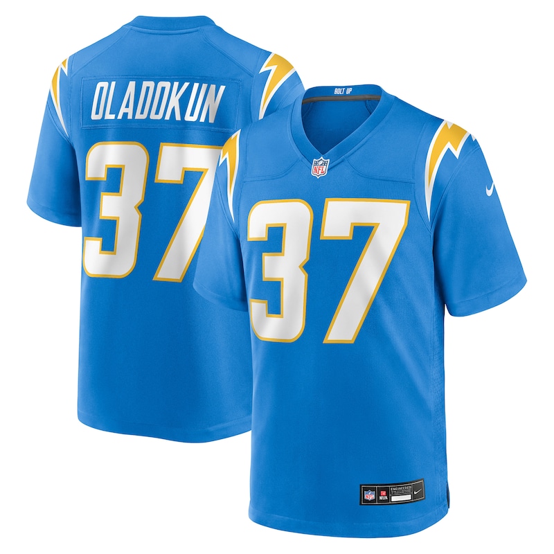 None Jordan Oladokun LA Chargers Classic Official Jersey Game Day Wear