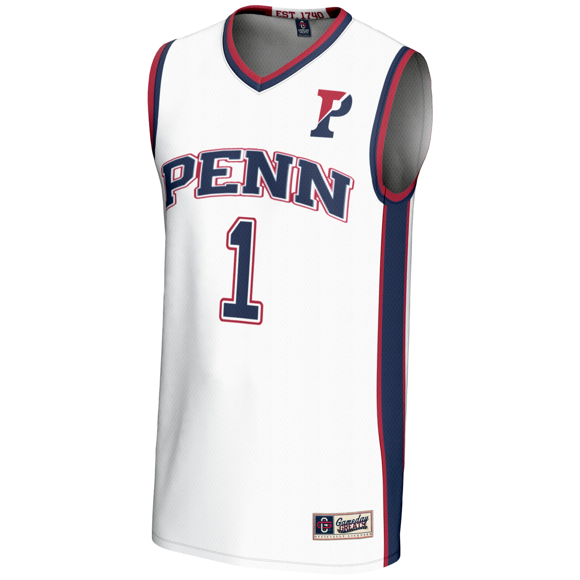 [DDG] Pennsylvania Quakers GameDay Greats Youth Lightweight Basketball Jersey - White