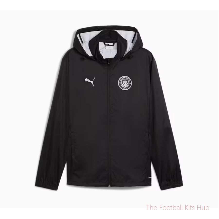 Manchester City All Weather Training Jacket - PUMA Black/Puma Silver