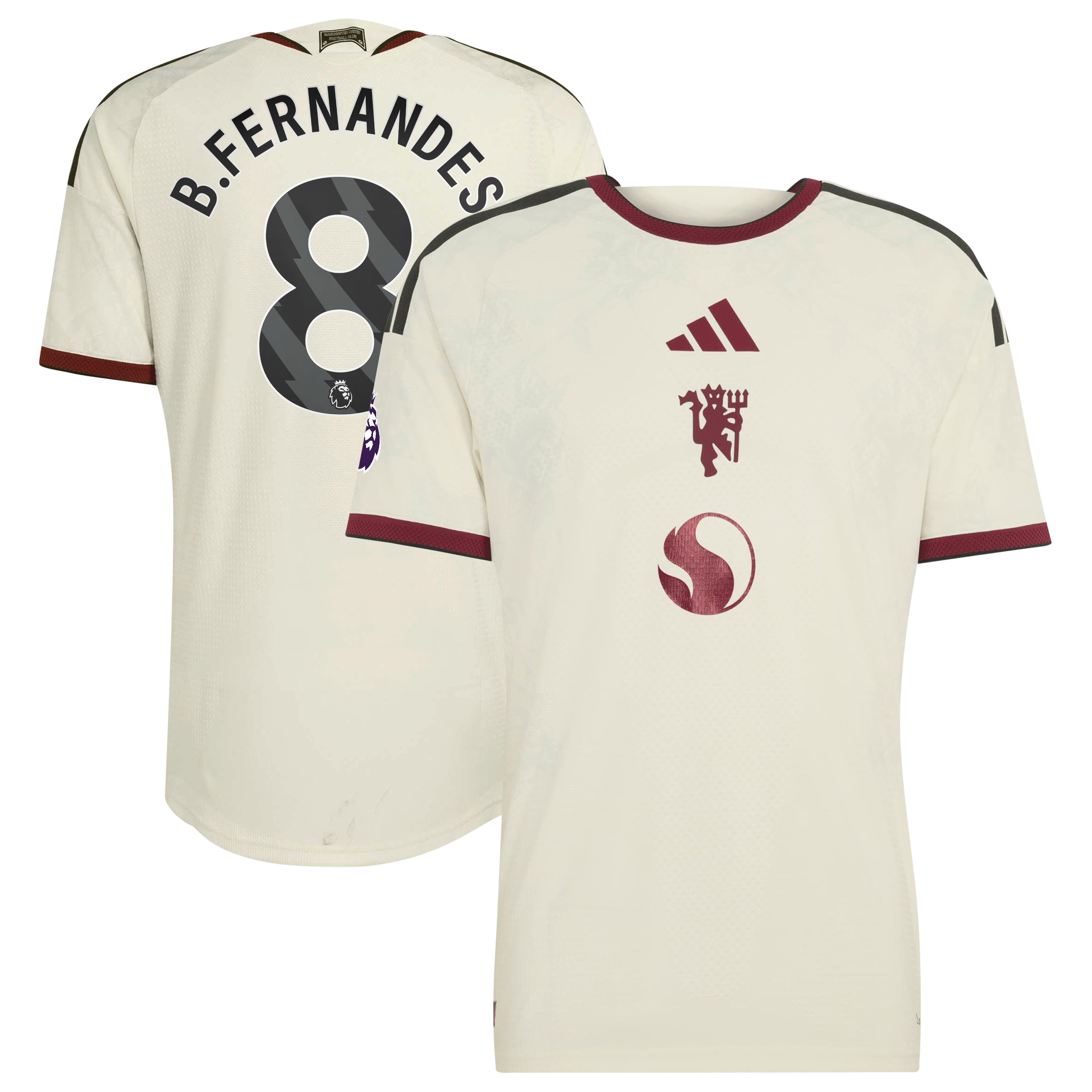 [SJH] Bruno Fernandes Manchester United 2026/27 Third On-Field Authentic Jersey - Cream