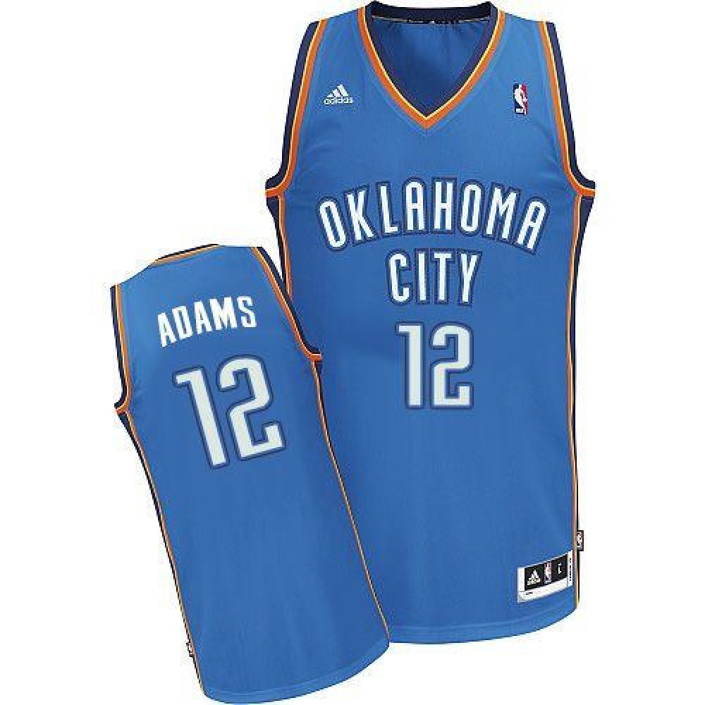 Game Day Performance Men's OKC #12 Steven Blue Basketball Jersey