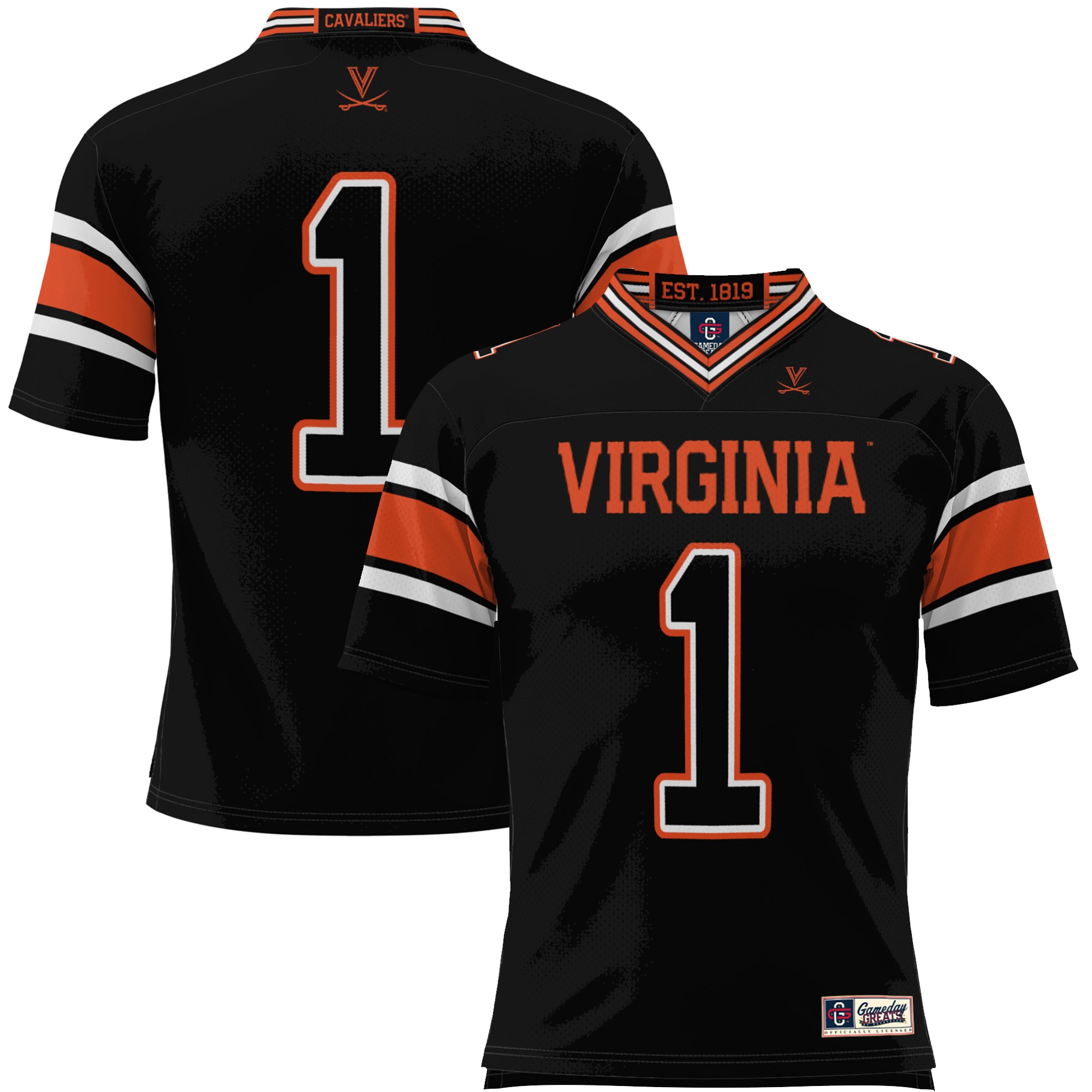 [DDG] Virginia Cavaliers GameDay Greats Youth Endzone Football Jersey - Black