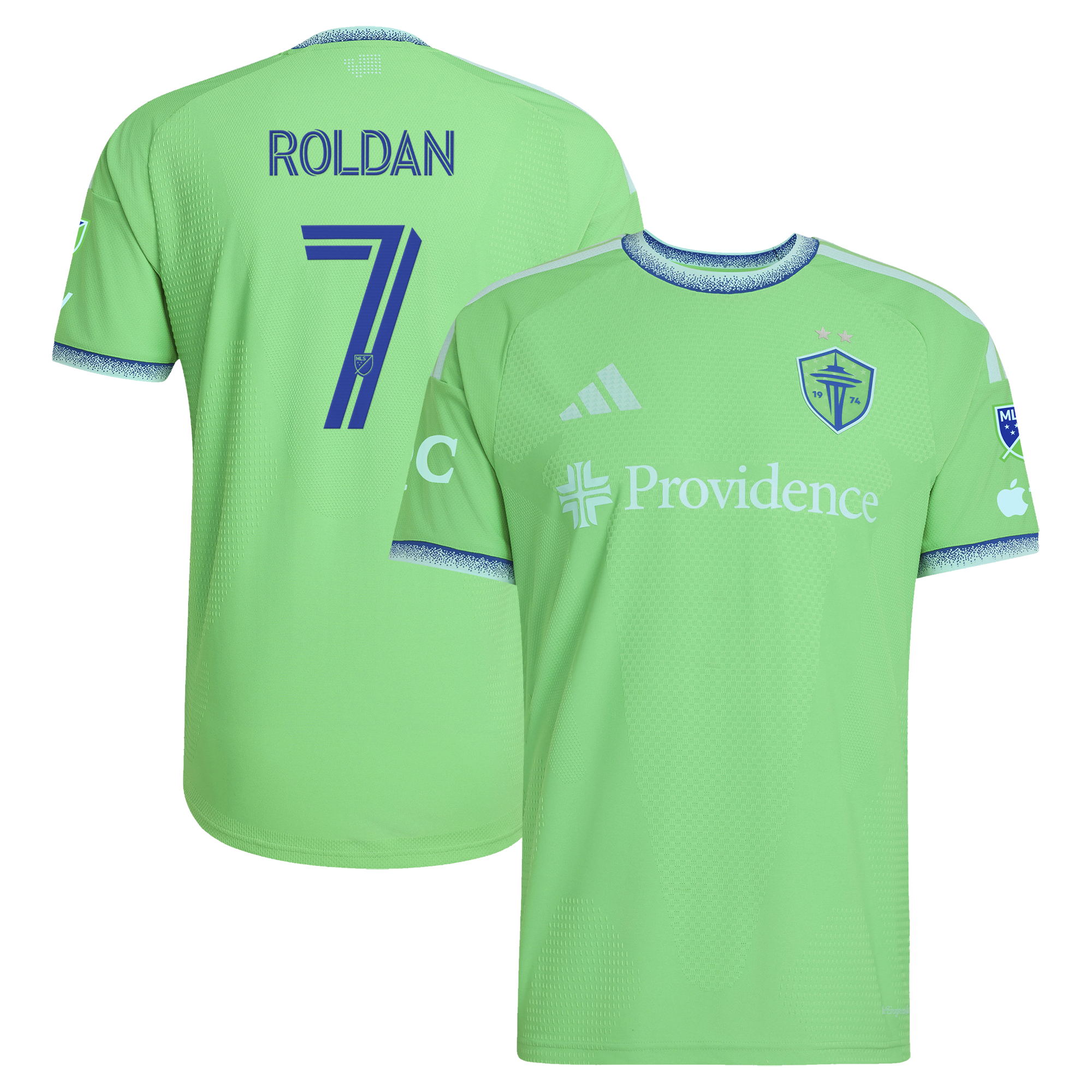 [LK] Cristian Roldan Seattle Sounders FC 2026 The Evergreen State Kit On-Field Authentic Patch Jersey - Rave Green