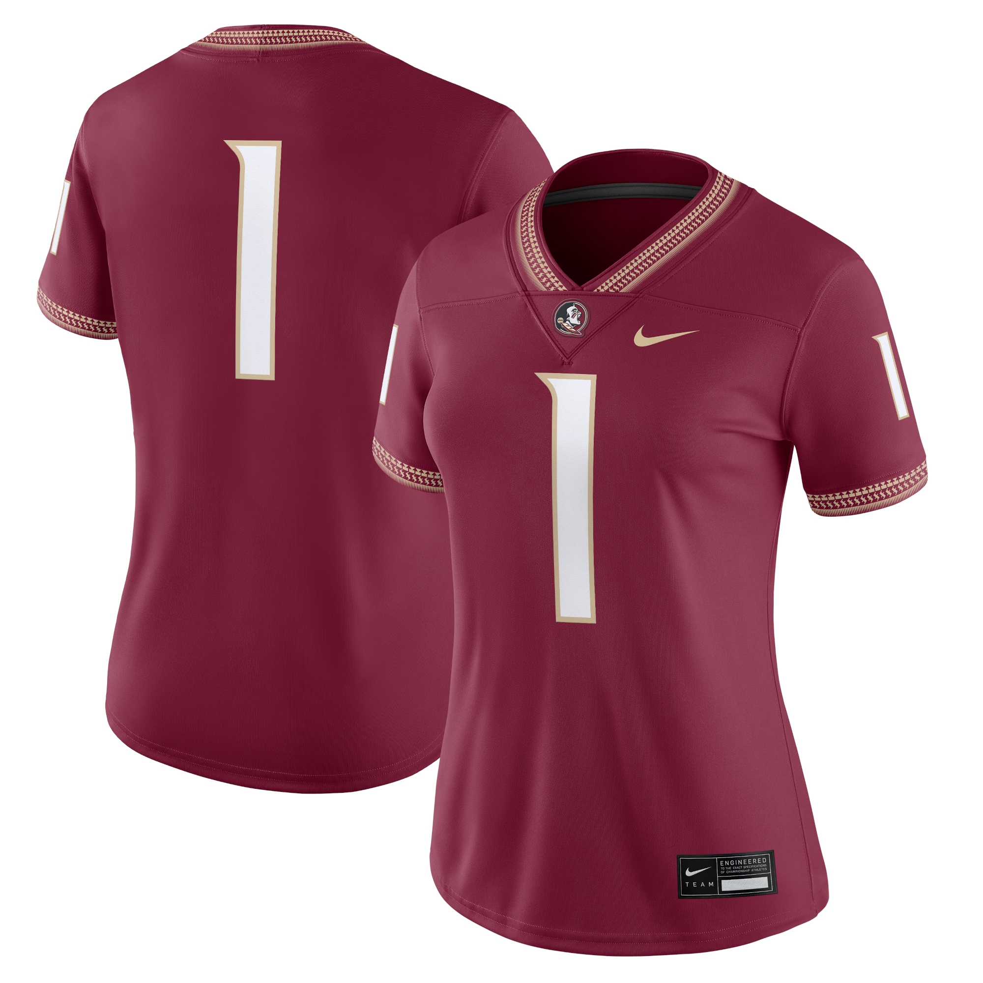 [NJP] Florida State Seminoles Women's Game Jersey - Garnet