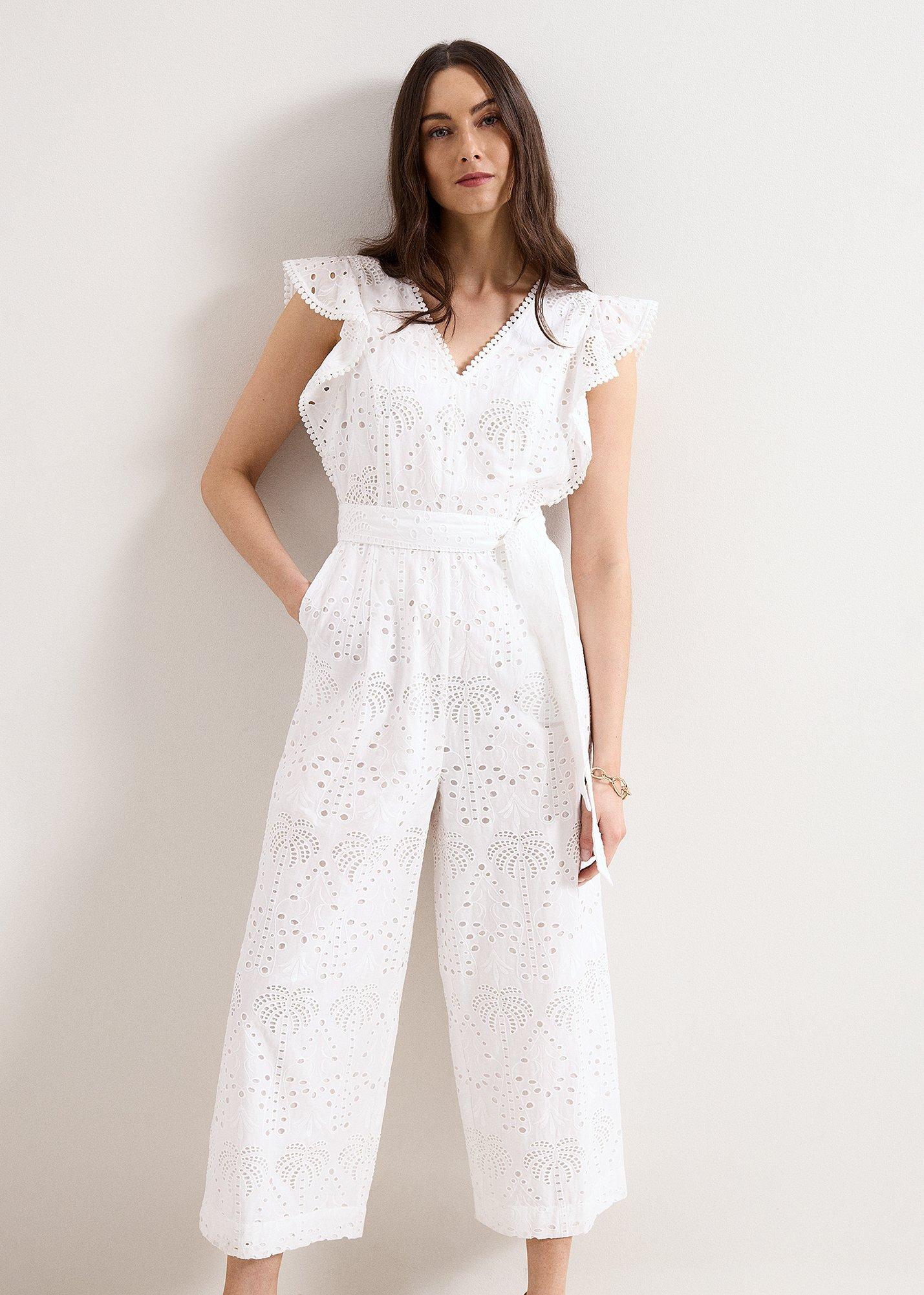 Talulah Broderie White Jumpsuit
