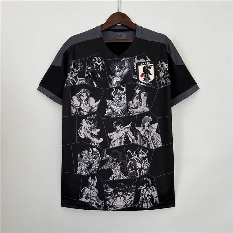 Quick Dry 2023 Japan X Saint Seiya Black Soccer Jersey Football Shirt