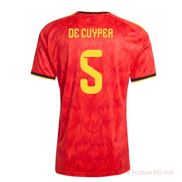 Team Football Belgium Home 2026/27 Jersey (De Cuyper 5)
