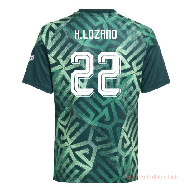 Mexico 2026-2027 Home Pre-Match Shirt (Kids) (H.Lozano 22)