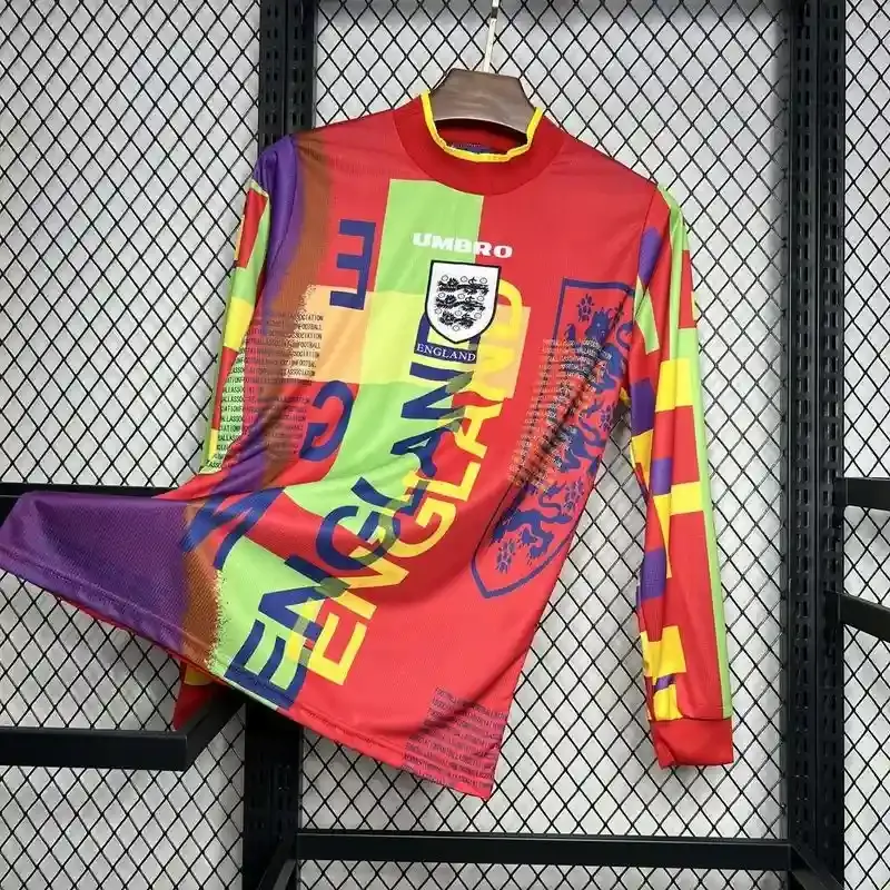 Cheap 1996 England Goalkeeper Long Sleeve Soccer retro kit