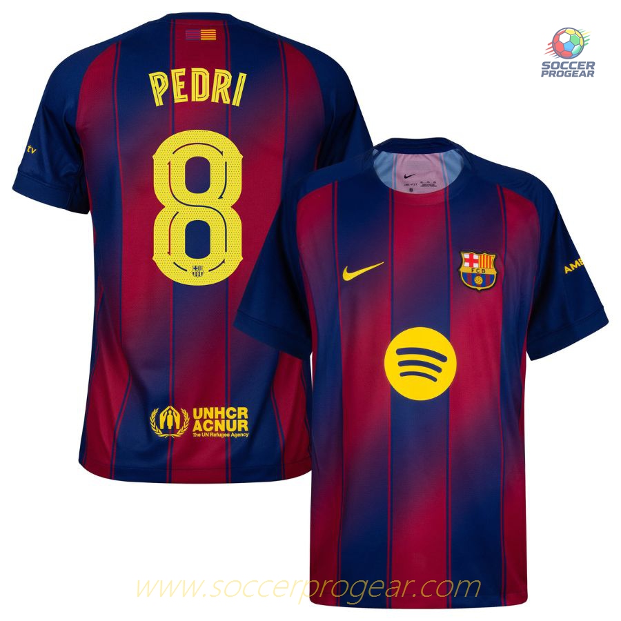 Barca Home Children Football Jersey 2025-26 Edition Pedri