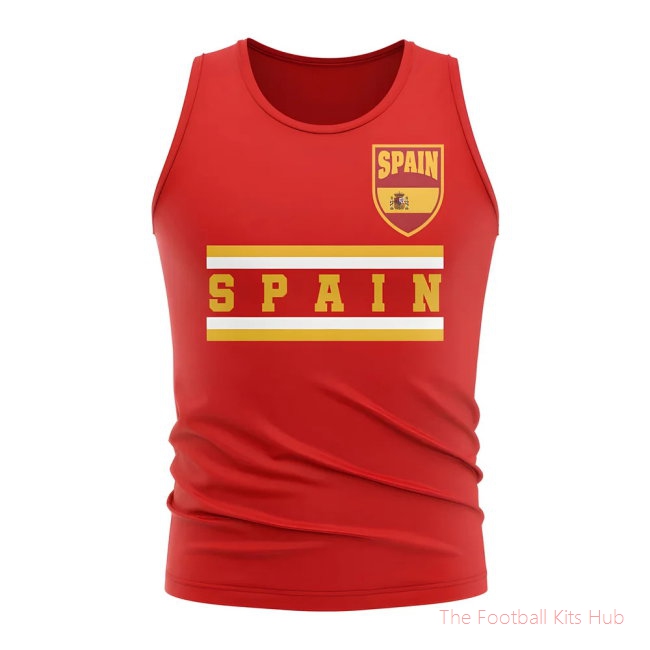 Spain Core Football Country Sleeveless Tee (Red)