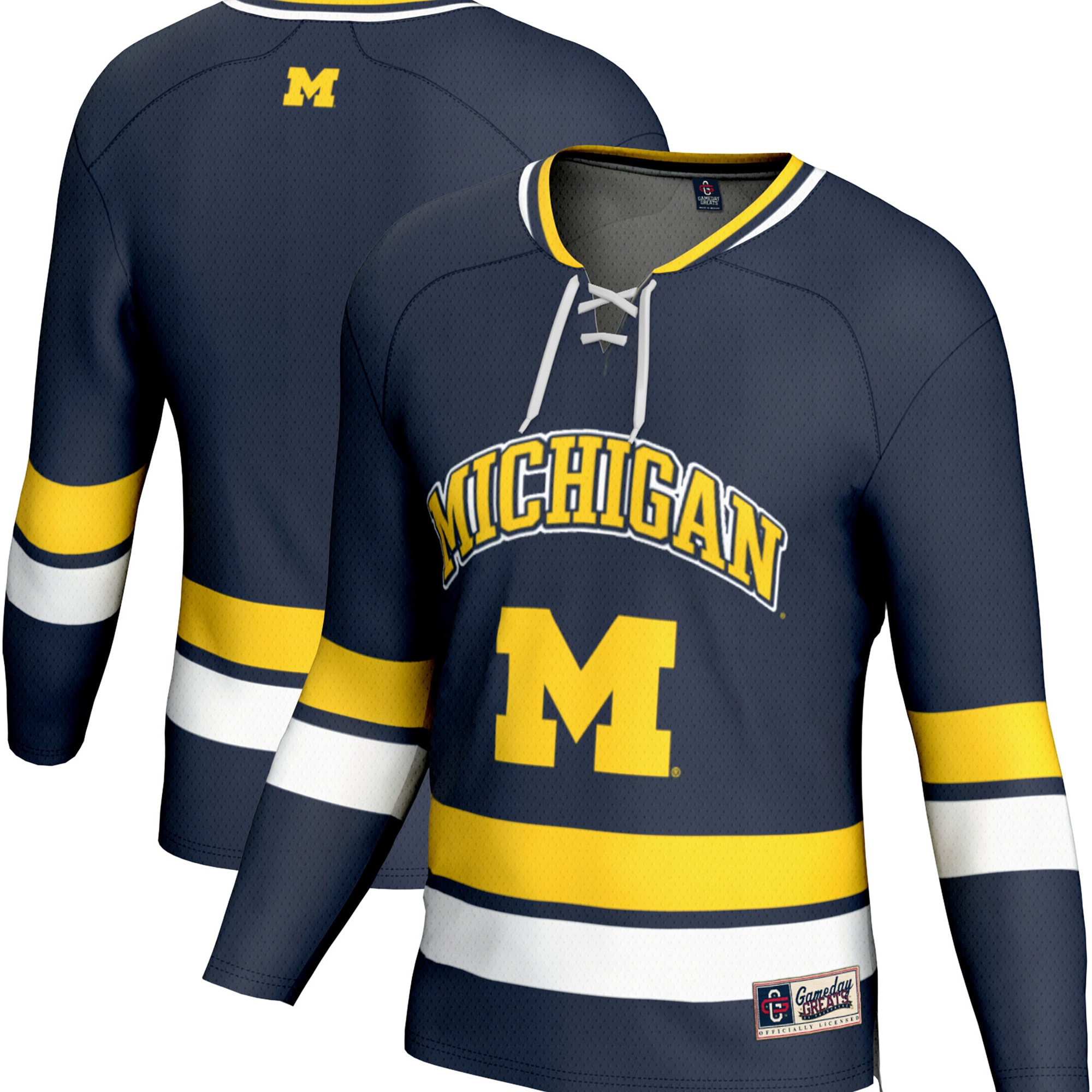 [NJP] Michigan Wolverines GameDay Greats Spirit Hockey Jersey - Navy