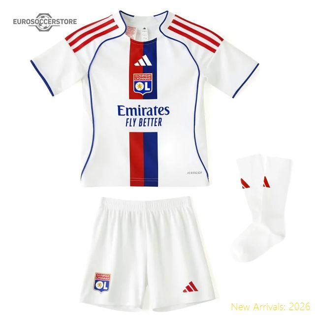 Top-Quality Professional-Grade 2025-2026 Olympique Lyon Home Mini Kit