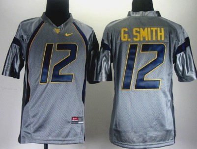 Men's None #12 Geno Smith Gray 2024 authentic premium Jersey
