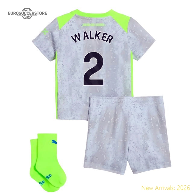 High-Quality 2025-2026 Man City Third Choice Baby Jersey Walker 2