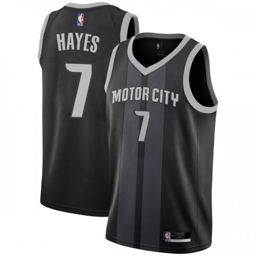 DET Killian Hayes #7 Elite 2018 City NBA Swingman Jersey Black