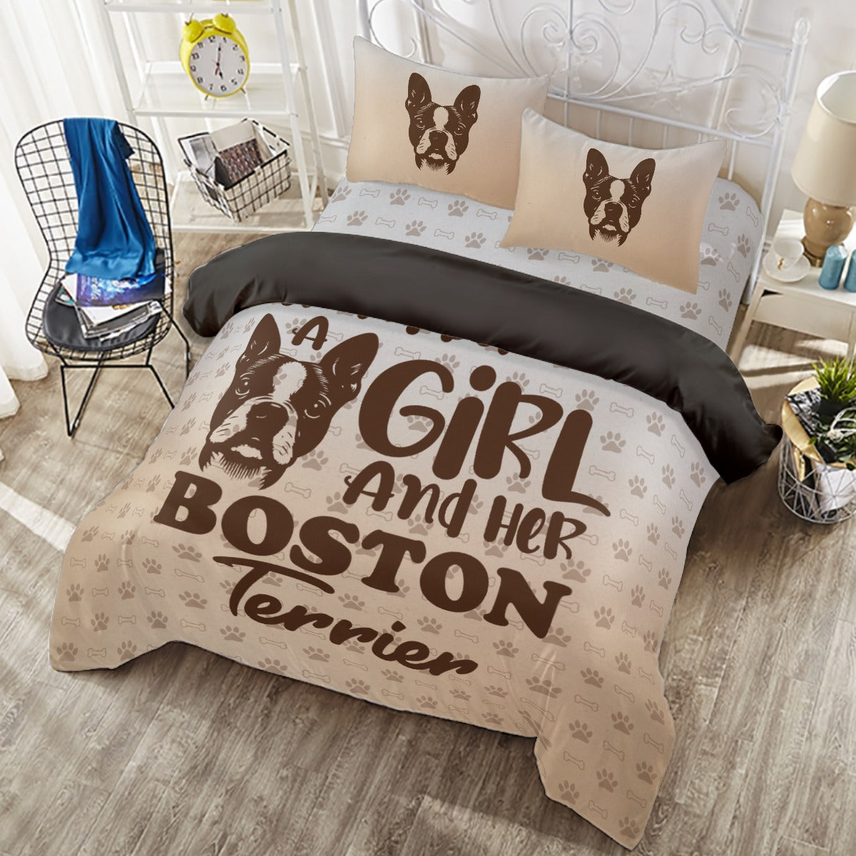 June - Duvet Cover Set for Boston Terrier lovers