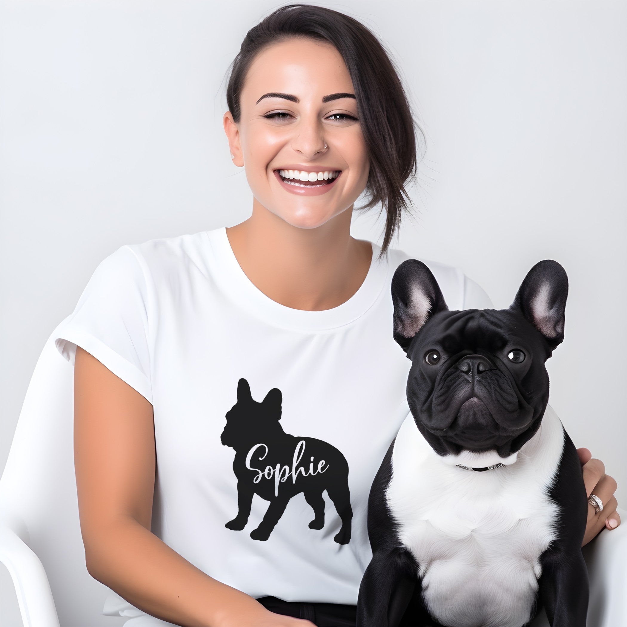 personalized T-shirt with Frenchie Name - Unisex Tshirt