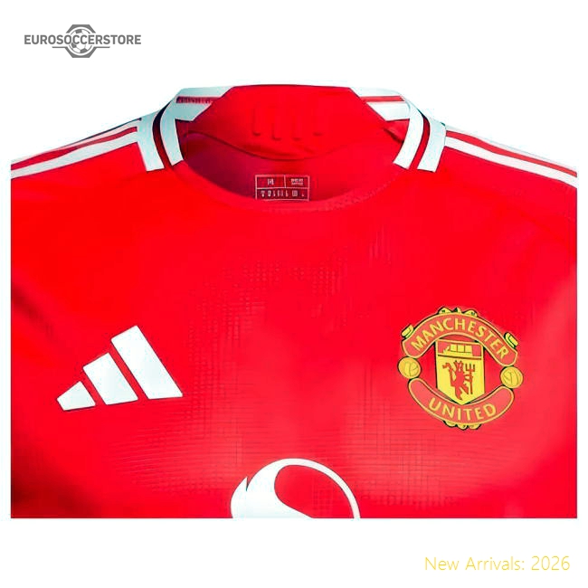 Premium 2024-2025 Man Utd Authentic Long Sleeve Home Shirt - Premium