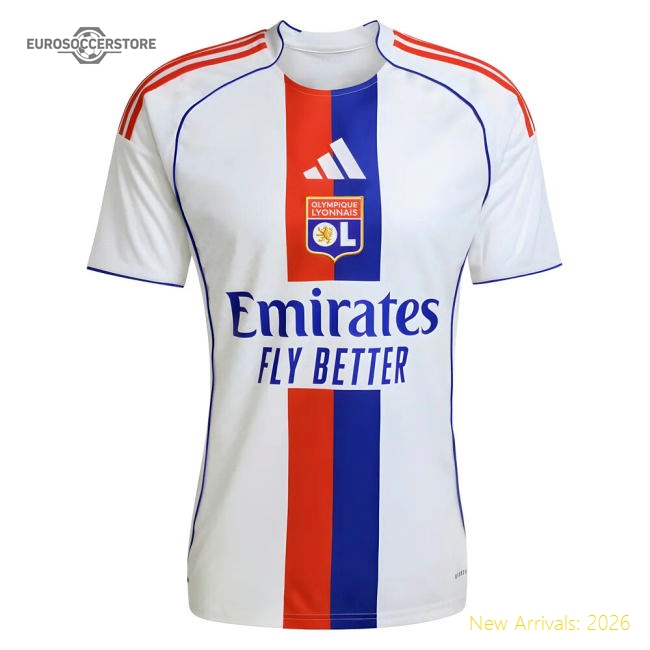 Match-Day 2025-2026 Olympique Lyon Home Shirt (Juninho 8)