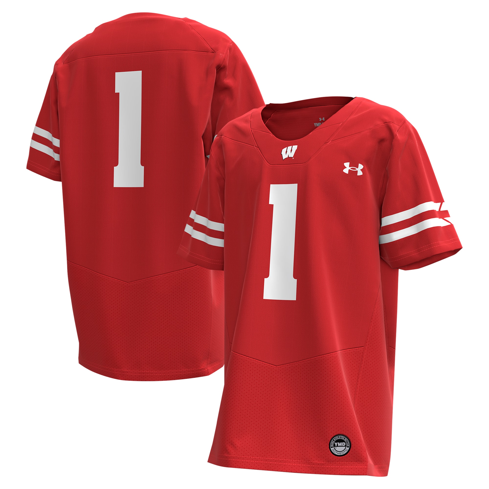 #1 Wisconsin Badgers Youth Replica 2026 Season Football Jersey - Red