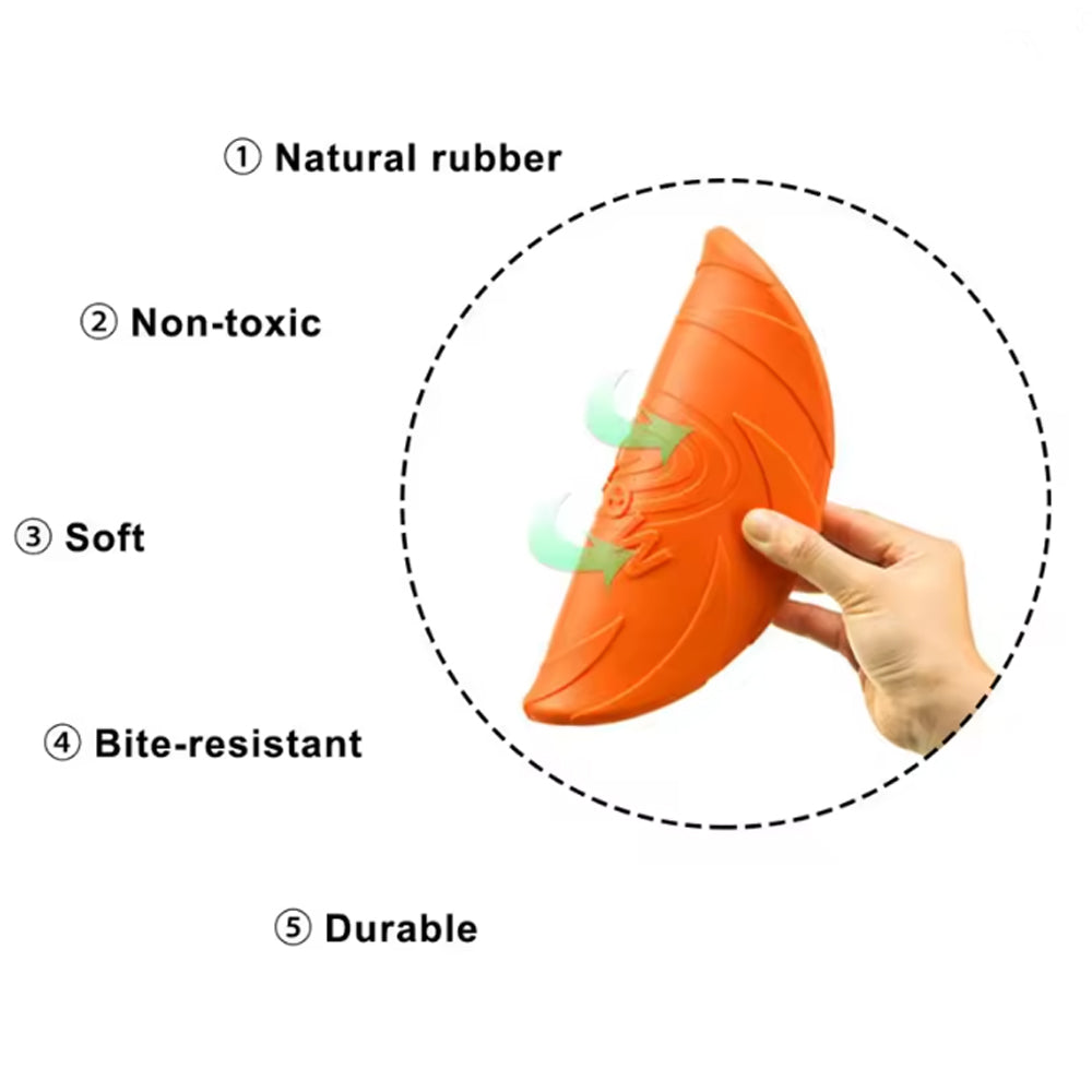 Flying Toy – Bite-resistant Rubber Fetch Frisbee Toy Summer Wear