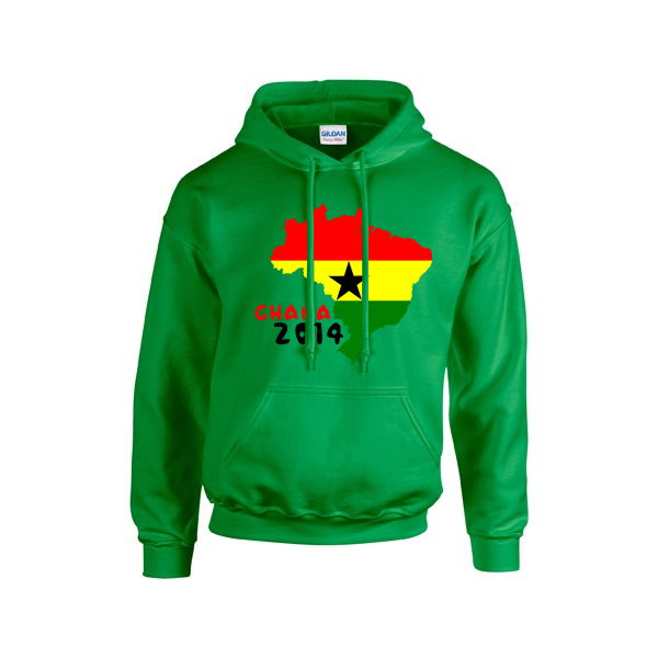 Climate-Control Top-Tier Ghana 2014 Country Flag Hoody (Green)