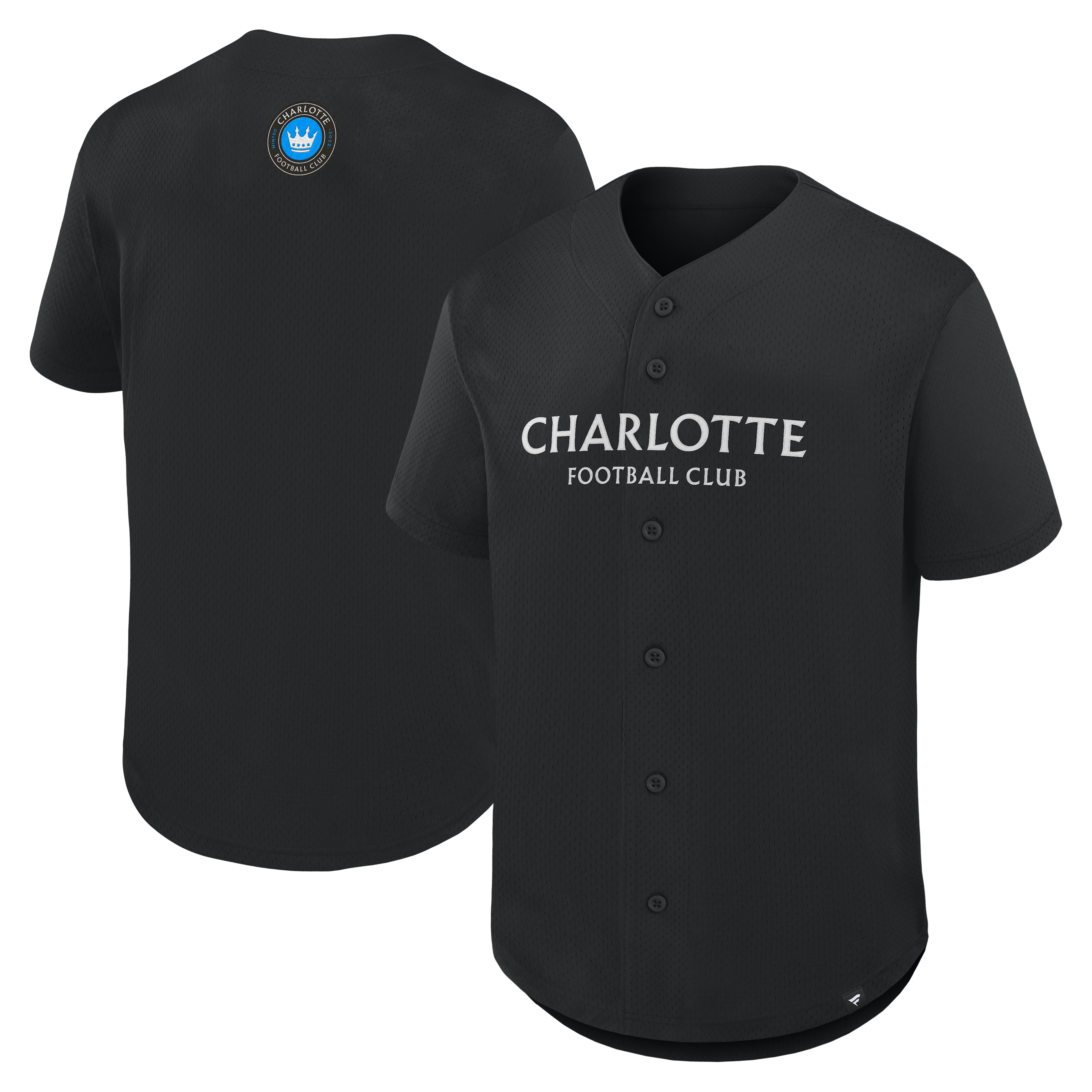 [SJH] Charlotte FC Maximum Intensity Button-Up Jersey? - Black