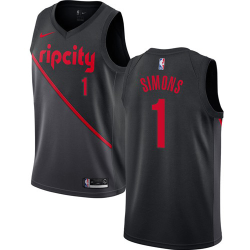 Nike Trail Blazers Black Trail Blazers #1 Jersey - Economical