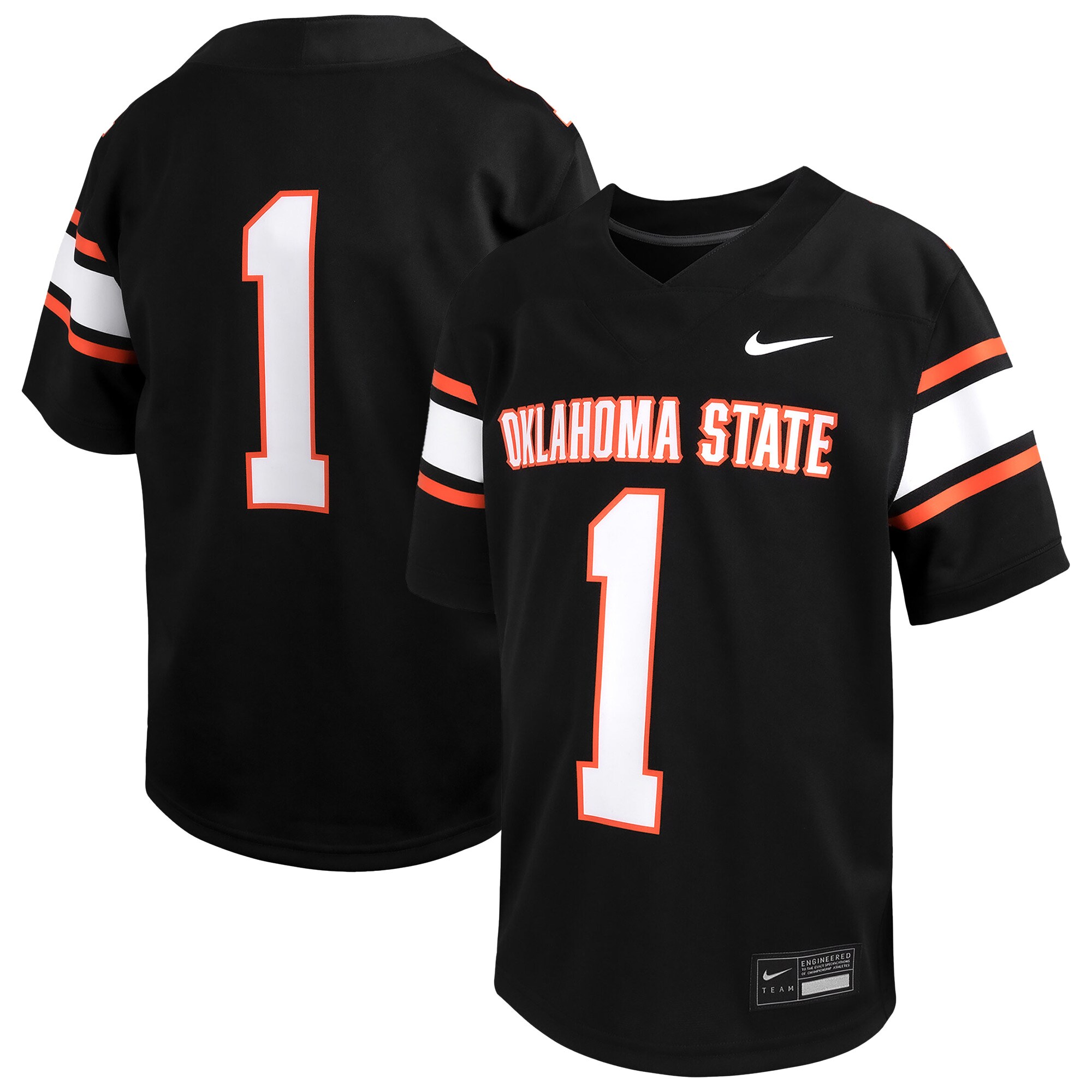 [DDG] Oklahoma State Cowboys #1 Youth Alternate Game Football Jersey - Black