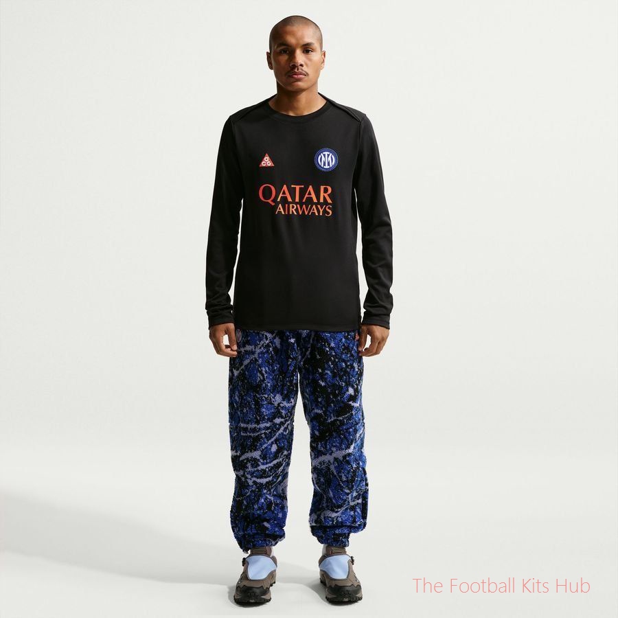 Inter Milan X ACG Training Shirt Dri-FIT Academy Pro Pre Match Warm 4th - Black/Safety Orange