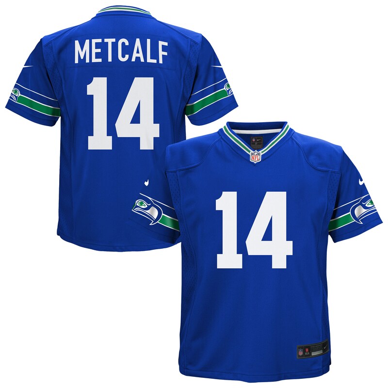 None DK Metcalf Star Player SEA Seahawks Great Value Jersey Game Day W