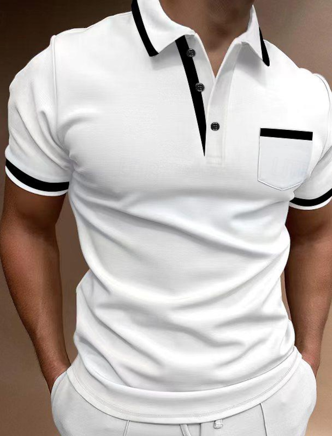 Men's Polo Shirts Golf Shirt Casual Sports Lapel Short Sleeve Fashion