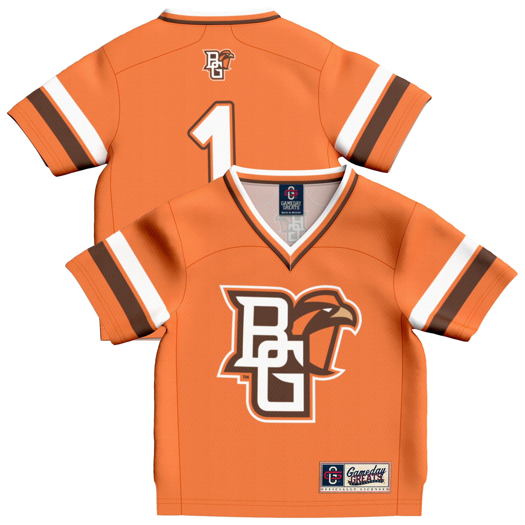 #1 Bowling Green St. Falcons GameDay Greats Infant Lightweight Collegiate Football Fashion 26/27 Football Jersey - Orange