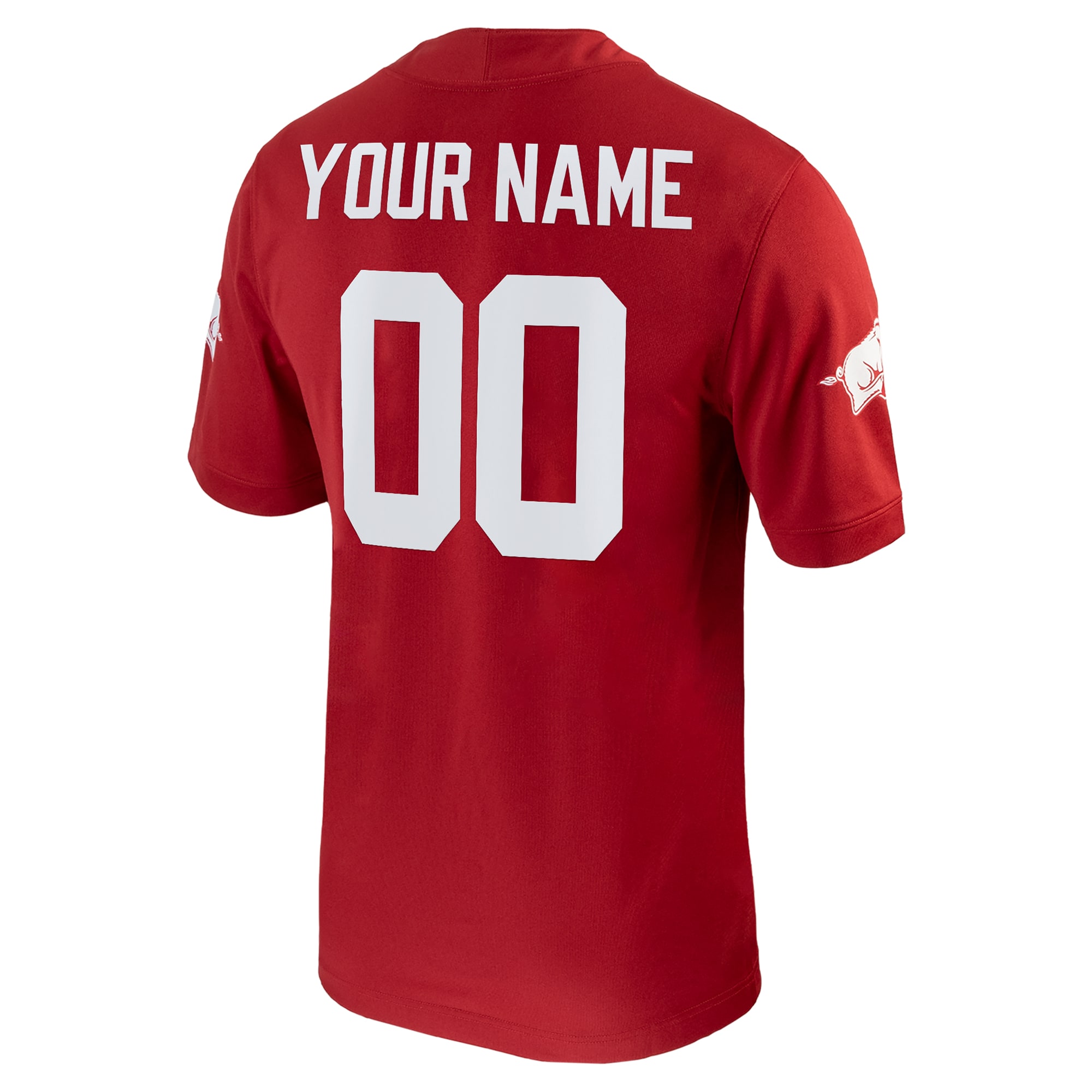 Arkansas Razorbacks Custom Football Game Jersey - Cardinal