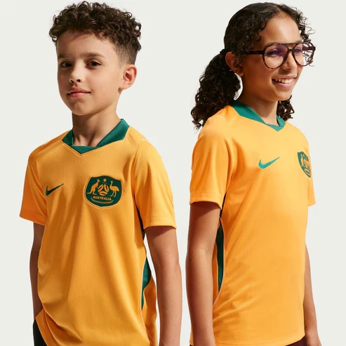 Australia 2026 Home Youth Jersey - Socceroos Gold Junior Kit