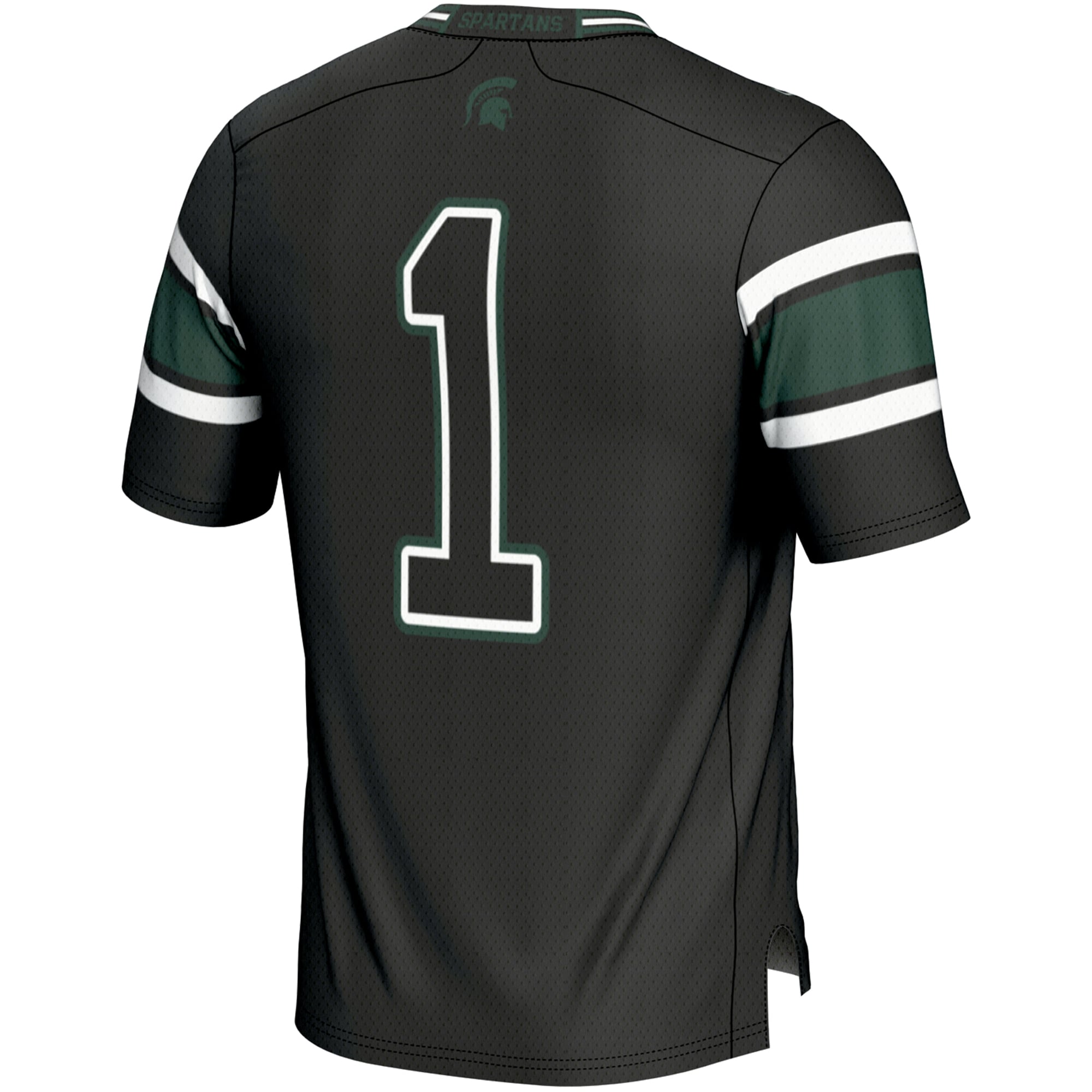 Men's #1 Black Michigan State Spartans Endzone Football Jersey