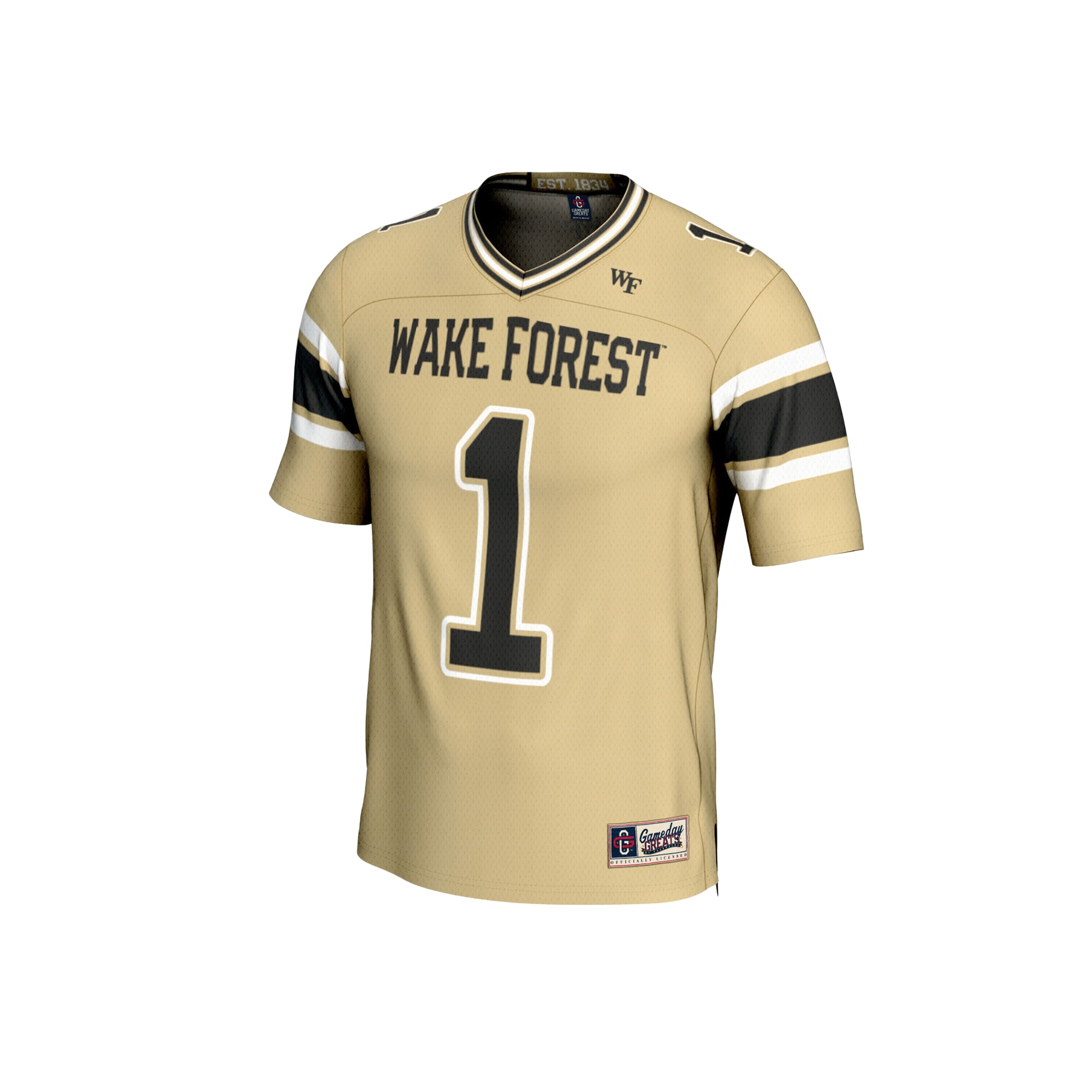 [NJP] Wake Forest Demon Deacons GameDay Greats Youth Lightweight Football Fashion Jersey - Gold