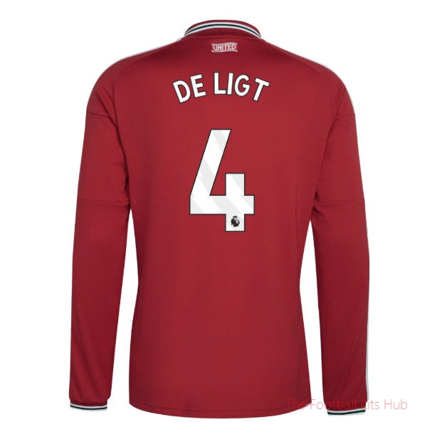 Stadium Man Utd 2026-2027 Long Sleeve Home Shirt (De Ligt 4)