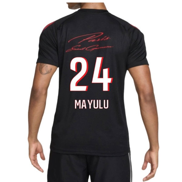 [JGK] 2026-2027 PSG Strike Training Shirt (Black) (Mayulu 24)